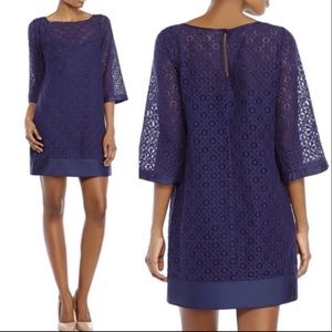 Laundry by Shelli Segal Purple Crochet Dress